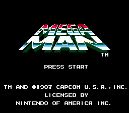 Kamikaze Mega Man Title Screen